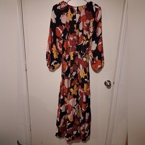 Anthropologie Multicolor Floral Long Sleeve Dress